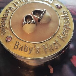 Baby's First Keepsake Silver Plated Trinket  Box